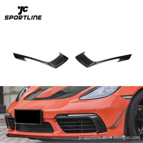 Carbon Fiber Front Canards for Porsche 718 Boxster/Cayman 2016-2019